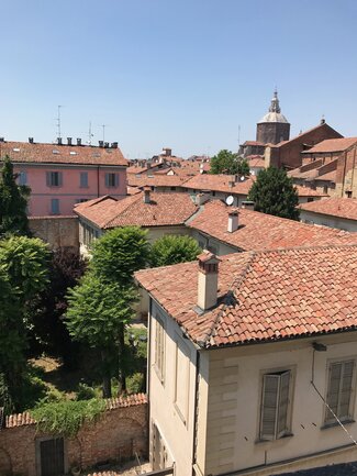 Views from the student residence is incredible, overlooking the city of Pavia.