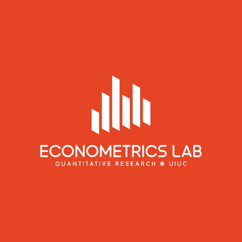 orange and white image of Econometrics Lab logo