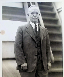 A black and white photo of David Kinley that was found in the archives.